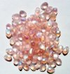 100 4x6mm Transparent Matte Rosaline AB Drop Beads